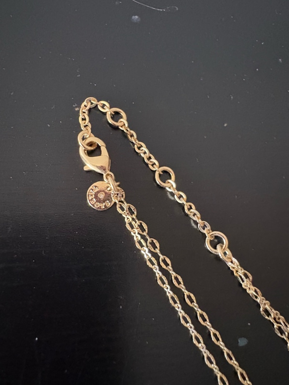 Talbots Gold Layered Necklace with Shell and Bead Accents - Picture 4 of 4
